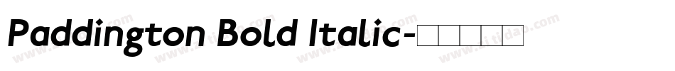 Paddington Bold Italic字体转换